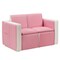 2 in 1 Multi-Functional Kids Sofa Table Chair Set with PVC Surface and Storage Box Under The Seat
